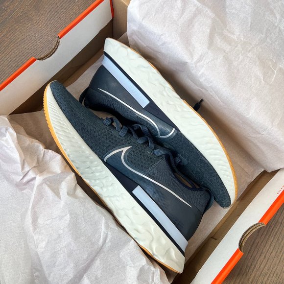 Nike Air React Infinity Run Running Shoes Blue Fox / Silver Sz 9 CD4371 401 - Picture 2 of 8